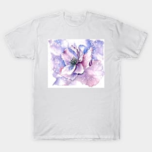 Watercolor Flower Anemone Painting T-Shirt